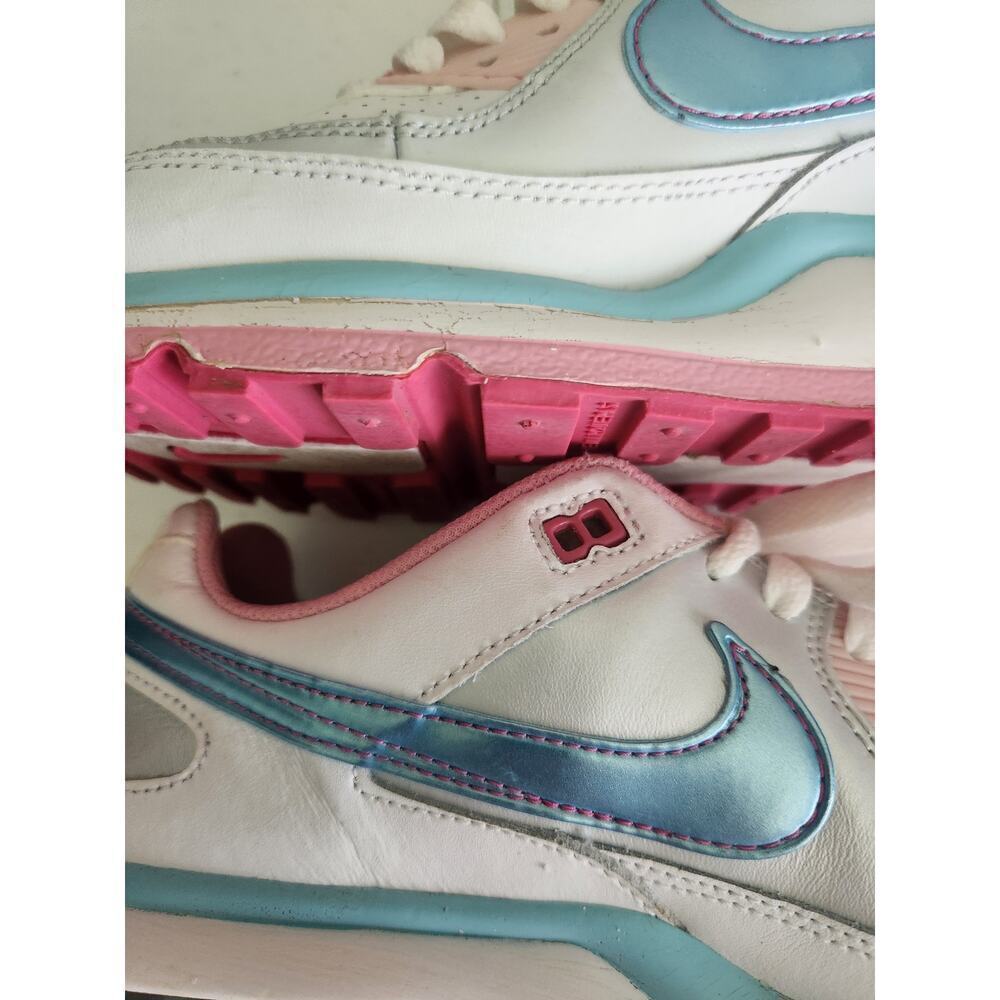 Nike Air max Girls 6Y/ Womens 7-7.5 pink/blue/silver athletic pics for condition - Picture 9 of 11